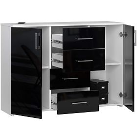KOMMODE K45 PK SCHWARZ GLANZ