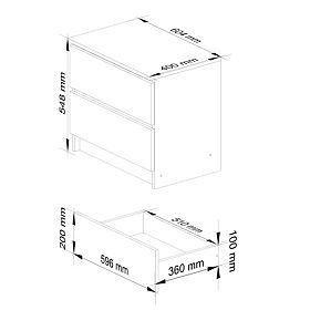 KOMMODE K60 2SZ CLP PK WEISS / SONOMA