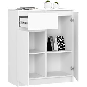 KOMMODE K80 2D 1SZ CLP PK WEISS
