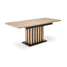 LAMELLO ausziehbarer Tisch 160-210/90 cm Eiche Artisan/Schwarz