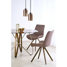 LUNGO Tisch antikes Gold / Braun (2p=1 Stück), Halmar