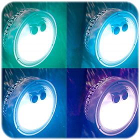 Mehrfarbige LED-Lampe mit Batterie für SPA INTEX 28503