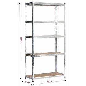 METALLREGAL 90x40x180 SILBER