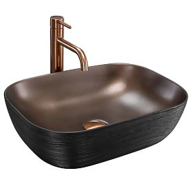 Möbelwaschbecken Rea Belinda COPPER BRUSH / Schwarz