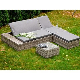 Multifunktionales Bett aus Technorattan DIABOLICO