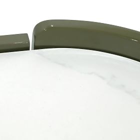 Ovale Kommode Nari, grün/grau, Spiek, glänzend