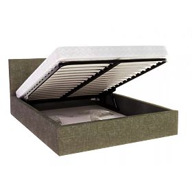 Polsterbett TULSA 120 x 200 cm – Olivgrün