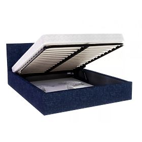 Polsterbett TULSA 180 x 200 cm – Dunkelblau