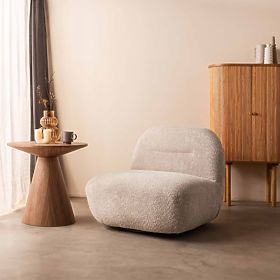 Relaxsessel Giorgia mit drehbarem Untergestell, graubeige, lectus
