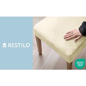 RESTILO Stuhlhusse SENTO Farbe Creme glatt klassischer Stil