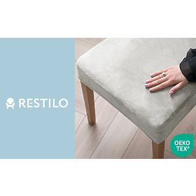 RESTILO Stuhlbezug SENTO Farbe Grau Glatt Klassischer Stil
