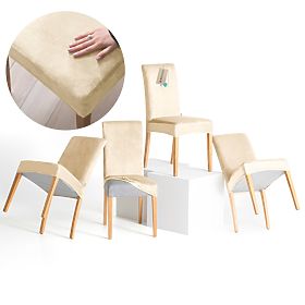 RESTILO Sofabezug SENTO Farbe Hellbeige glatter klassischer Stil