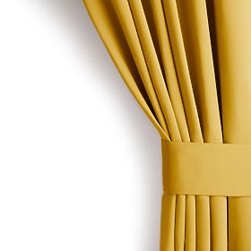 RESTILO Vorhang BLACKOUT Farbe Senf, klassischer Stil, silberne Ösen, Material