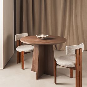 Runder Esstisch Merlo 100 cm, Lincoln Nussbaum