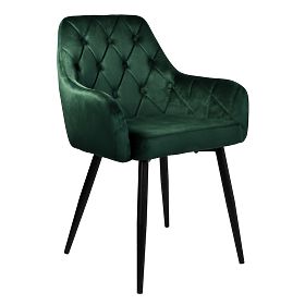 Samtstuhl ATLANTA VELVET dunkelgrün