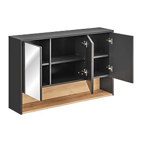 Schrank mit Spiegel 120cm 3 Türen
