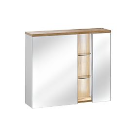 Schrank mit Spiegel 80 cm 2 Türen