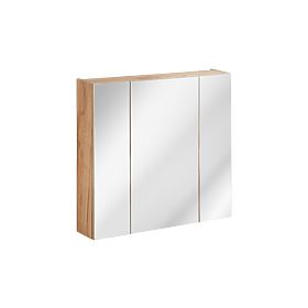 Schrank mit Spiegel 80 cm 3 Türen
