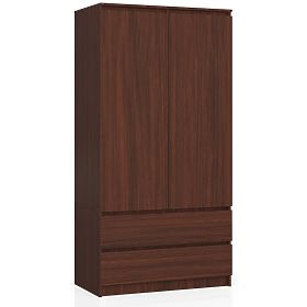 SCHRANK S 90 cm 2 TÜREN 2 SCHUBLADEN PK WENGE