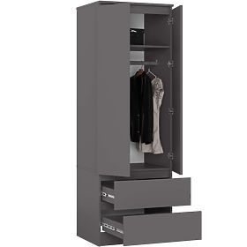 SCHRANK STAR S60 2D 2SZ PK GRAPHIT GRAU