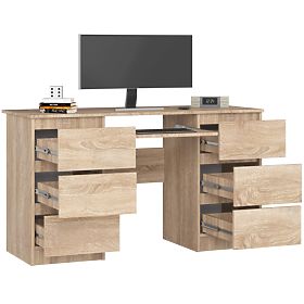 SCHREIBTISCH A-11 CLP 6SZ PK SONOMA