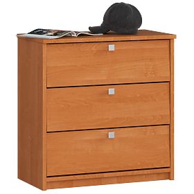 Schuhschrank MINI 3 Klapptüren 60 cm - Erle