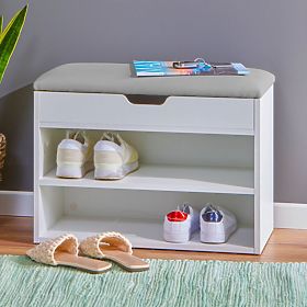 Schuhschrank Regal Bank mit Sitz, MODERNHOME
