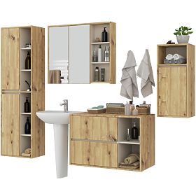 SET HÄNGENDER BADEZIMMERMÖBEL VAMI EICHE ARTISAN / KASCHMIR