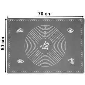 Silikon-Arbeitsplatte SELMA graphit 70x50 cm