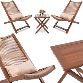 Terrassenmöbel-Set CHILL TOFFI Liegestühle und Tisch, CHILL
