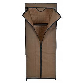 Textilschrank mit Regal Fela - dunkelbraun