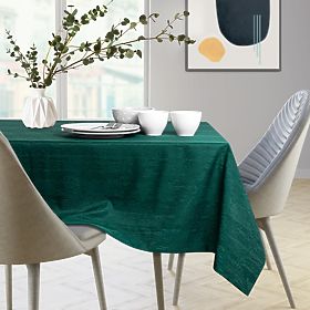 Tischläufer VESTA Farbe Flaschengrün mit modernem Prägemotiv 30x140 ameliahome