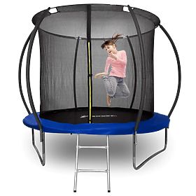 Trampolin mit Netz und Leiter HENZEN 244 cm blau FT 8
