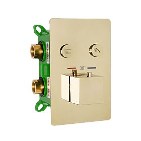 Unterputz-Duschset mit Thermostat FENIX DAVIS Gold + BOX