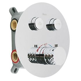 Unterputz-Duschset mit Thermostat Rea Lungo Diamond Chrom+ BOX