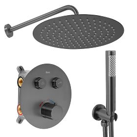 Unterputz-Duschset mit Thermostat Rea Lungo Titan + BOX
