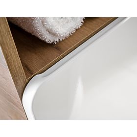 Unterschrank für Waschbecken 80 cm 2 Schubladen