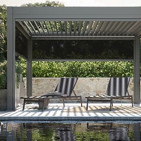 Verstellbare Gartenliege Shelly, Aluminium, Graphit