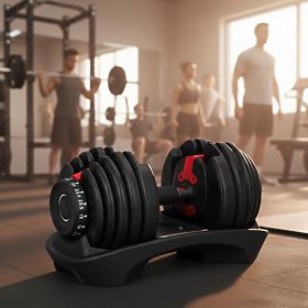 Verstellbare Gusseisenhantel mit Ständer Belastung 2,5-24 kg ModernHome, MOVEPRO