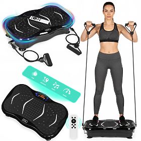 Vibrationsplattform gegen Cellulite Massagegerät mit Expandern + Fernbedienung ModernHome, MOVEPRO