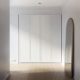Viertüriger Schrank Neroli, gebogene Füllung, weiß, lectus
