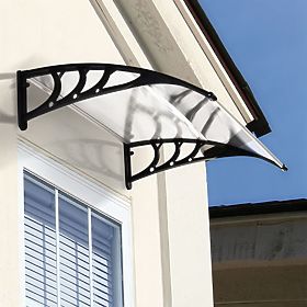 Vordach über der Tür 100x80 cm Polycarbonat-Abdeckung 100x80 cm
