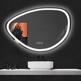 WAND-LED-SPIEGEL MIT BLUETOOTH-FUNKTION 70x100cm FOG, Rea