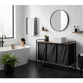 Wäschekorb mit Regal 3 Fächer ARTUS